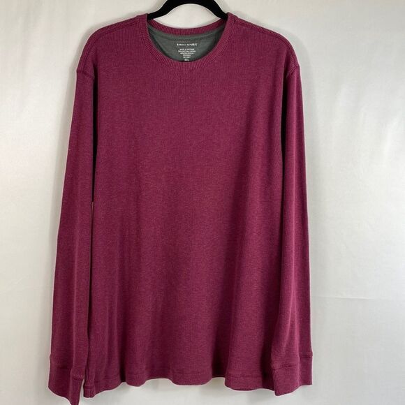 Banana Republic cotton blend magenta color long sleeve sweatshirt size XXL - Picture 1 of 7